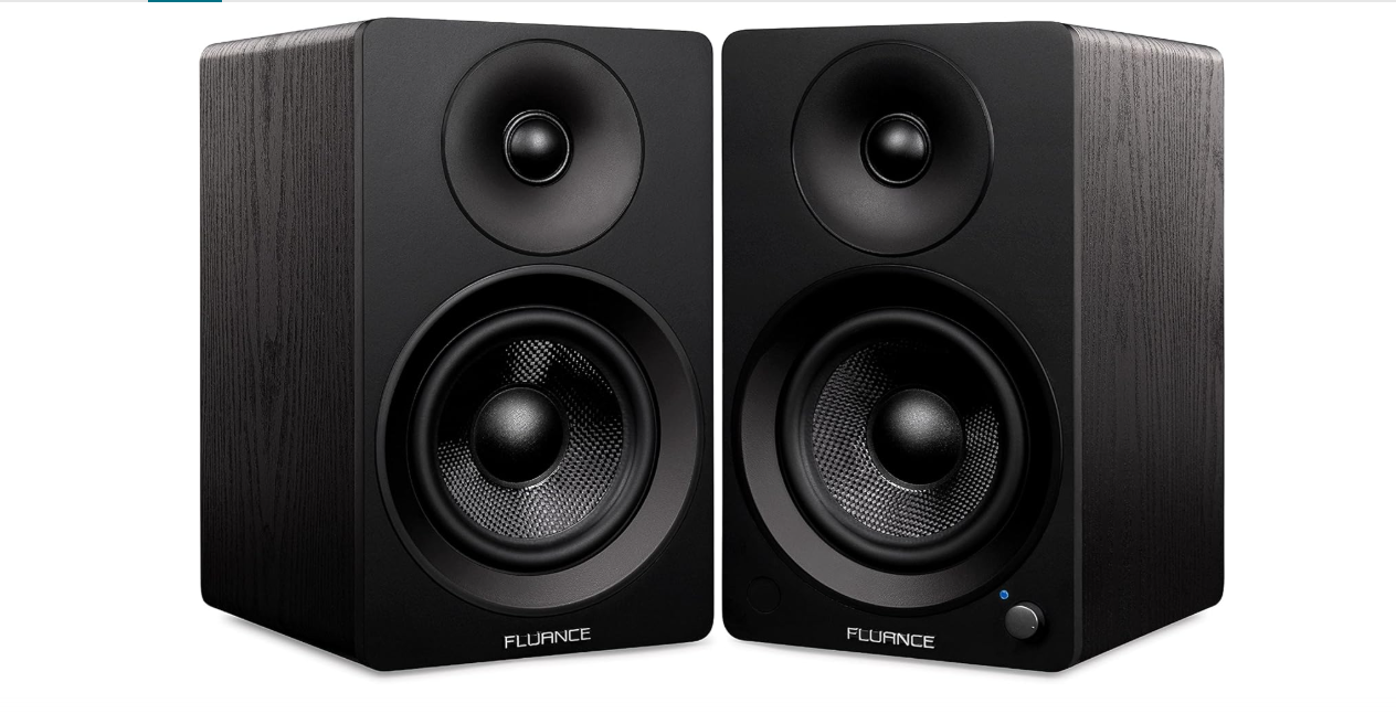 Fluance Ai41 Powered 2-Way 2.0 Stereo Bookshelf Speakers with 5" Drivers, 90W Amplifier for Turntable, TV, PC and Bluetooth 5 Wireless Music Streaming...
