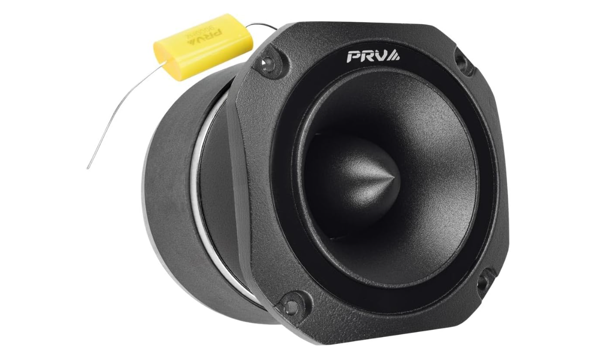 PRV AUDIO TW700Ti Black 4 Inch Titanium Bullet Tweeter TW700Ti 240 Watts, 8 Ohm Super Tweeter, Built-in Capacitor Pro Audio High Frequency Driver (Single) 