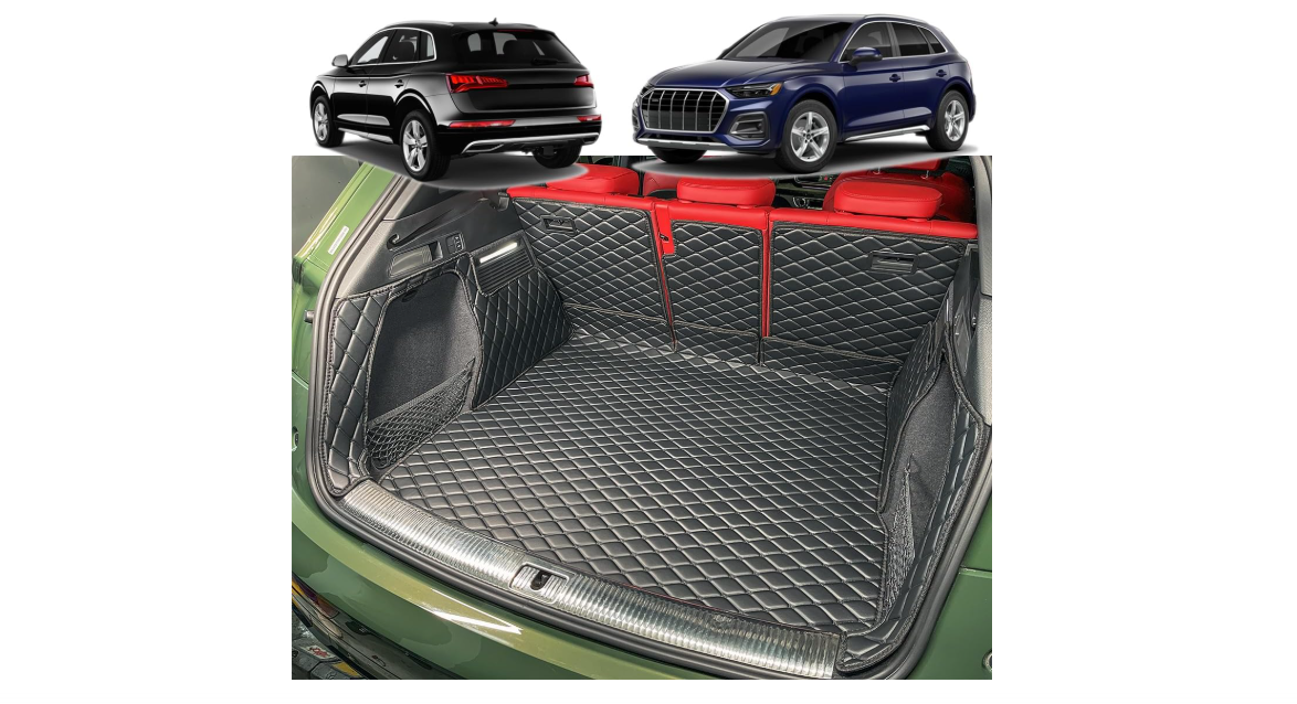 7DEEKEI Cargo Mat Compatible with 2018-2024 Audi Q5 Trunk Mat (and Rear Left and Right Side Panels) Cargo Liners for Audi Q5 ＆ SQ5
