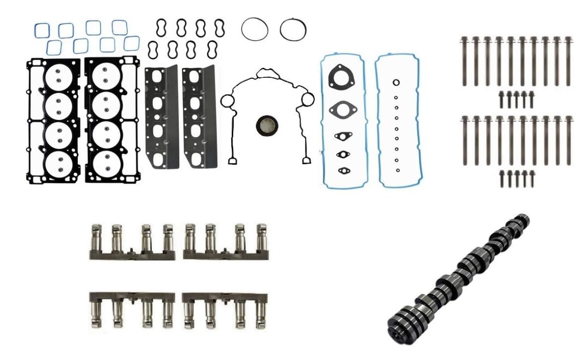 VVT NON-MDS Camshaft & Lifter Install Kit for 2009-2015 Chrysler Dodge Jeep Truck SUV 5.7L Hemi Engines
