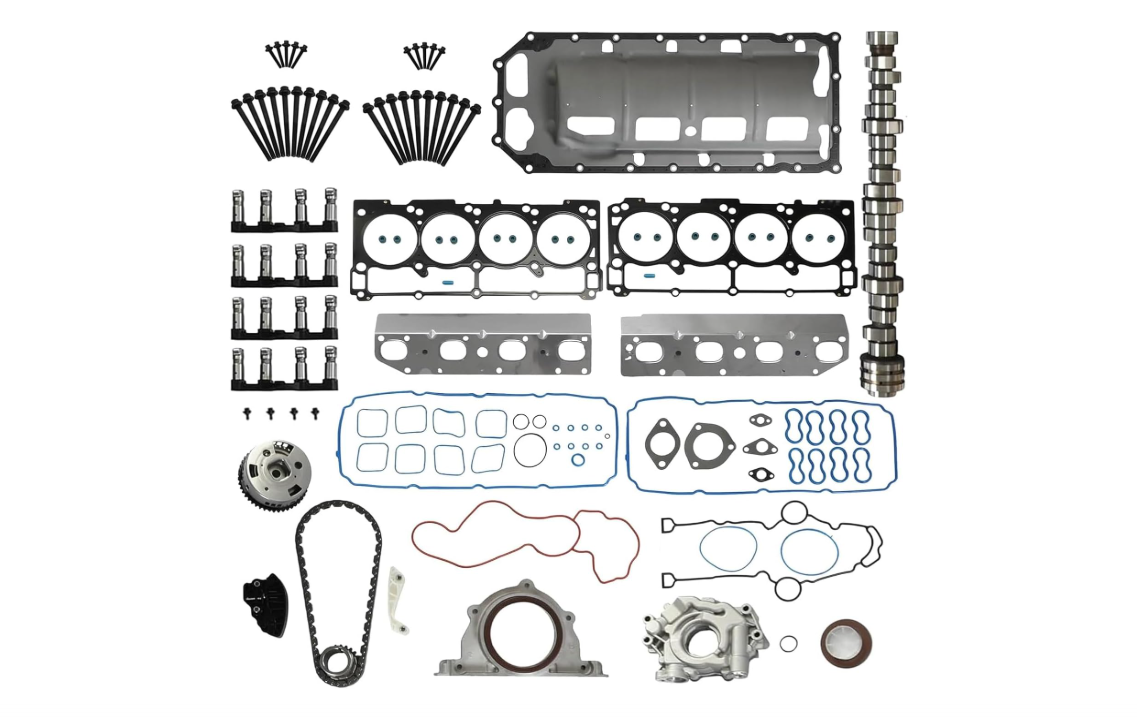 HEMI 5.7 MDS Lifters Camshaft Head Gasket Set Timing Chain Kit Oil Pump VVT Gear Fit For 2009-2015 Challenger Dodge Ram 1500 Durango 5.7L V8 Replace...
