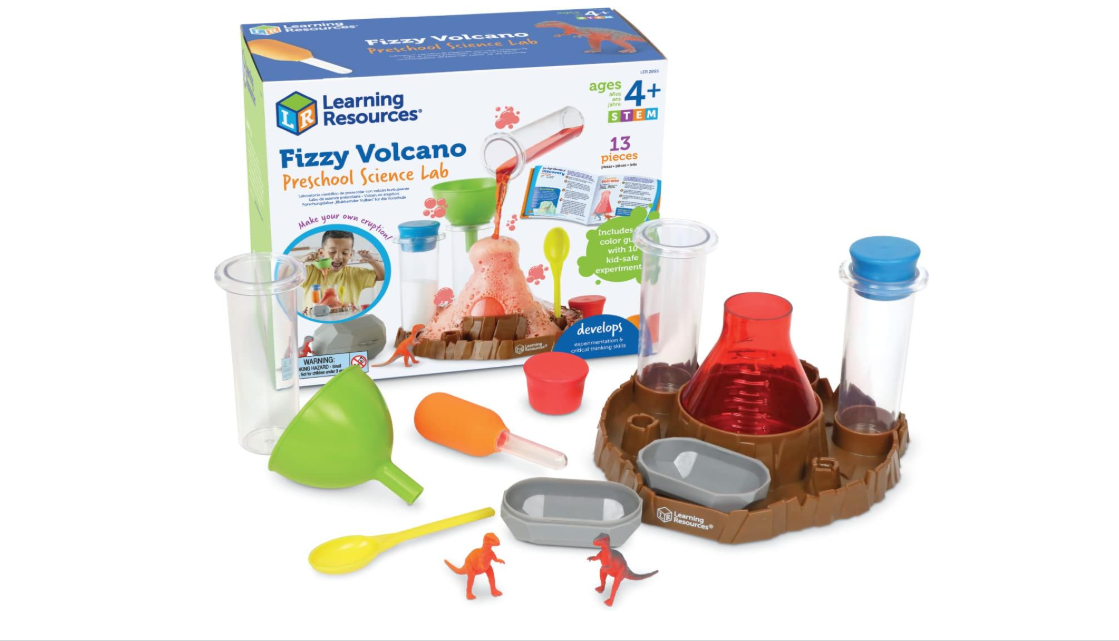 Learning Resources Fizzy Volcano - 13 Pieces, Ages 4+, Preschool Science Lab Kits, Experiments STEM Toys for Kids, Classroom Must Haves
