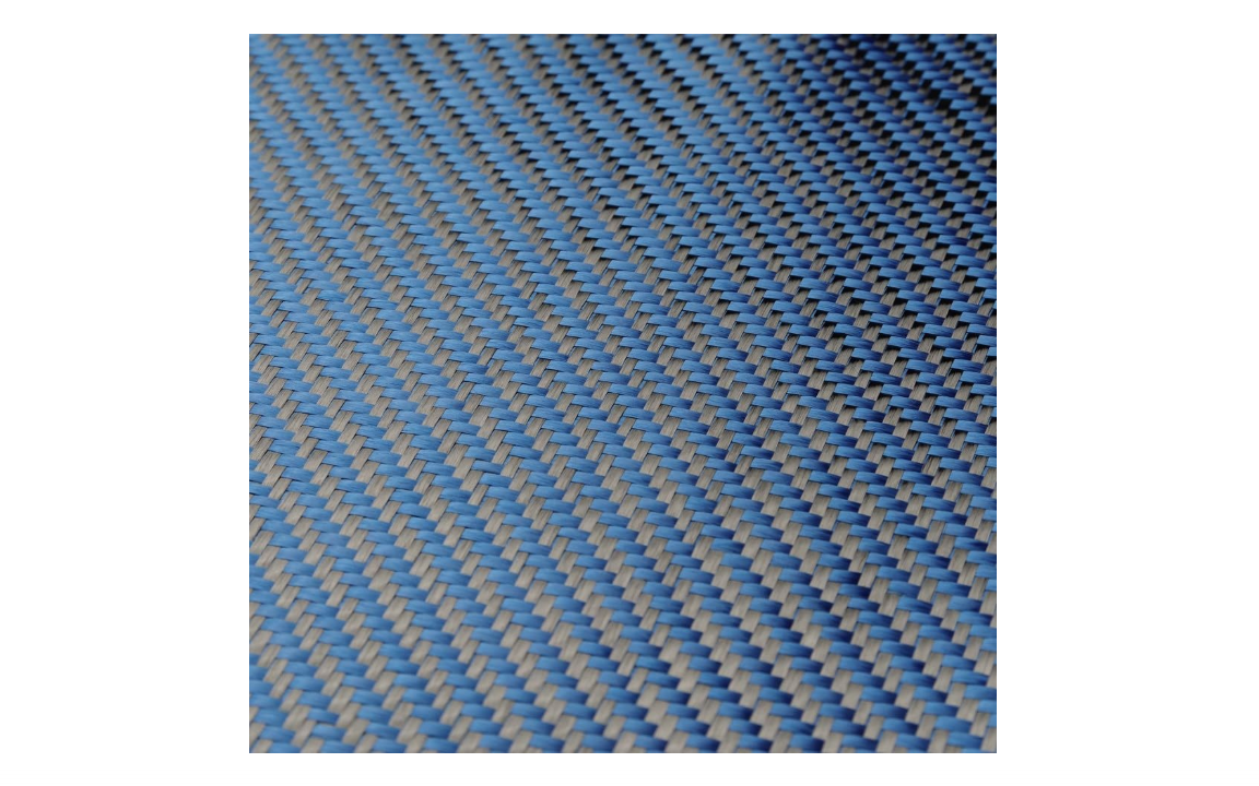 Plain Weave Carbon Fiber Cloth Fabric, Carbon Aramid Fiber Hybrid Fabric Cloth for Modeling Motor Sports, 3K Carbon Fiber Aramid Fiber 0.5sqm 1pc(Blue) 