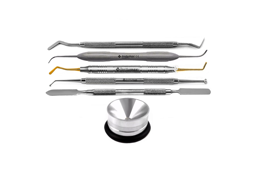 Dental Composite Resin Filling Set - Spatula & Plugger, Ball Burnisher, Condensa Silicone, Heidemann Spatulas, Amalgam Well for Professional Dental...
