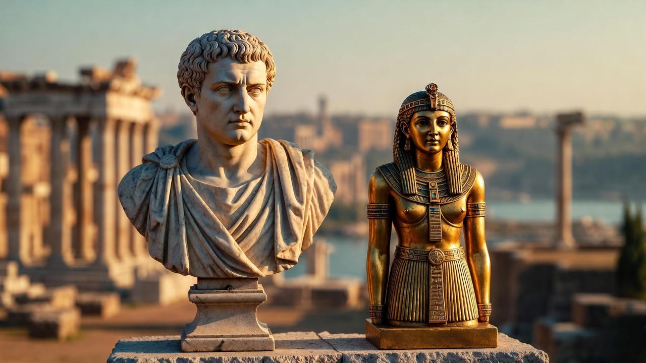 Mark Antony and Cleopatra historical vs Shakespeare versions comparison image