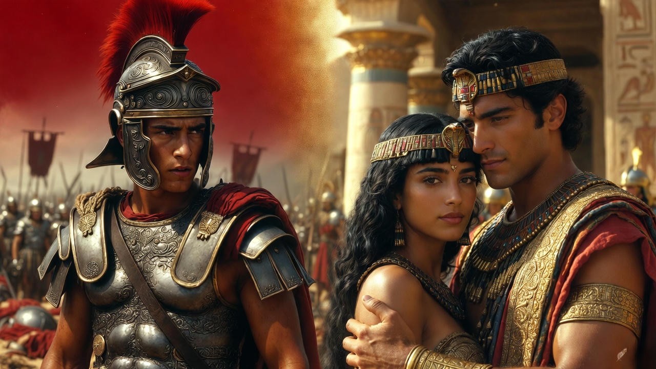 Mark Antony character arc from Roman general to lover of Cleopatra