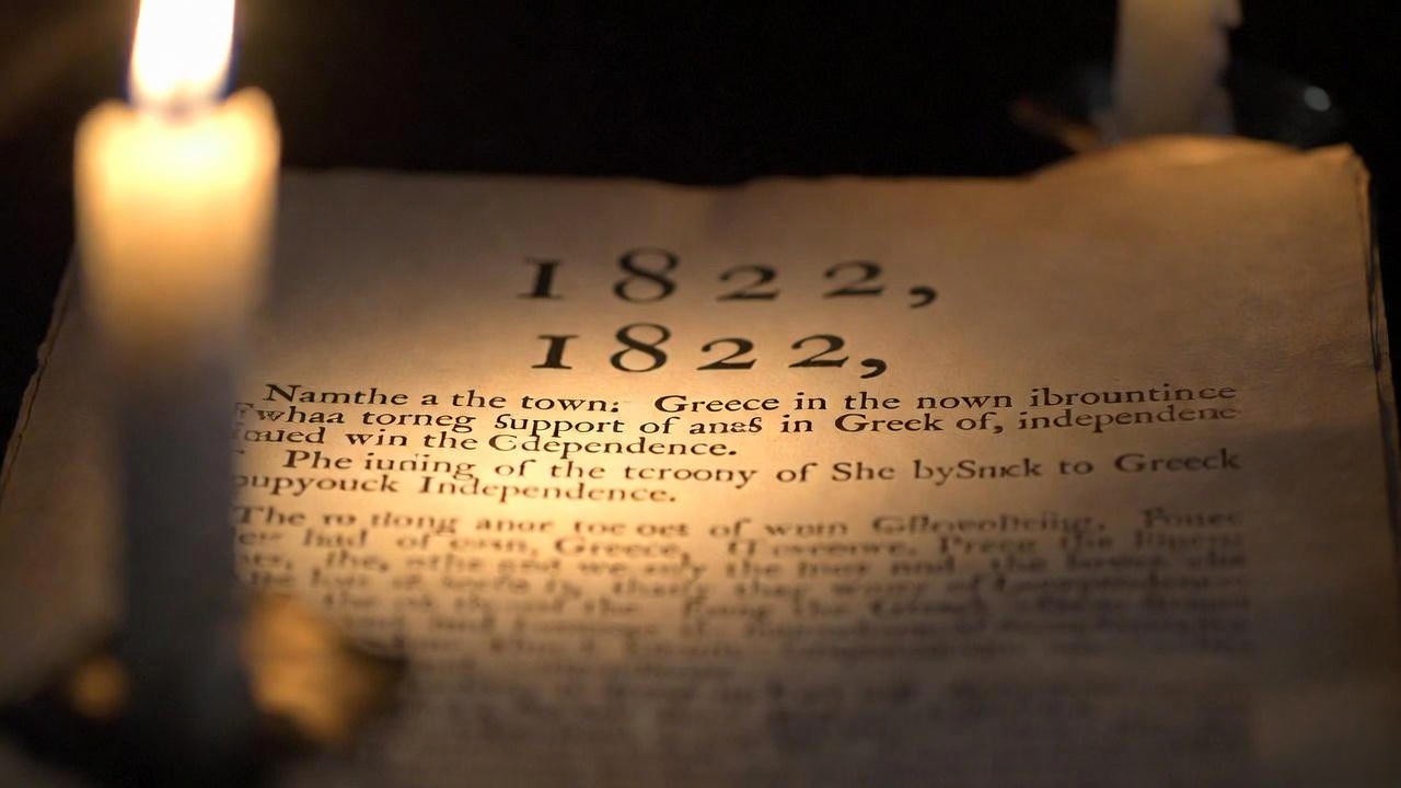 1822 newspaper announcing the naming of Greece New York after Greek War of Independence