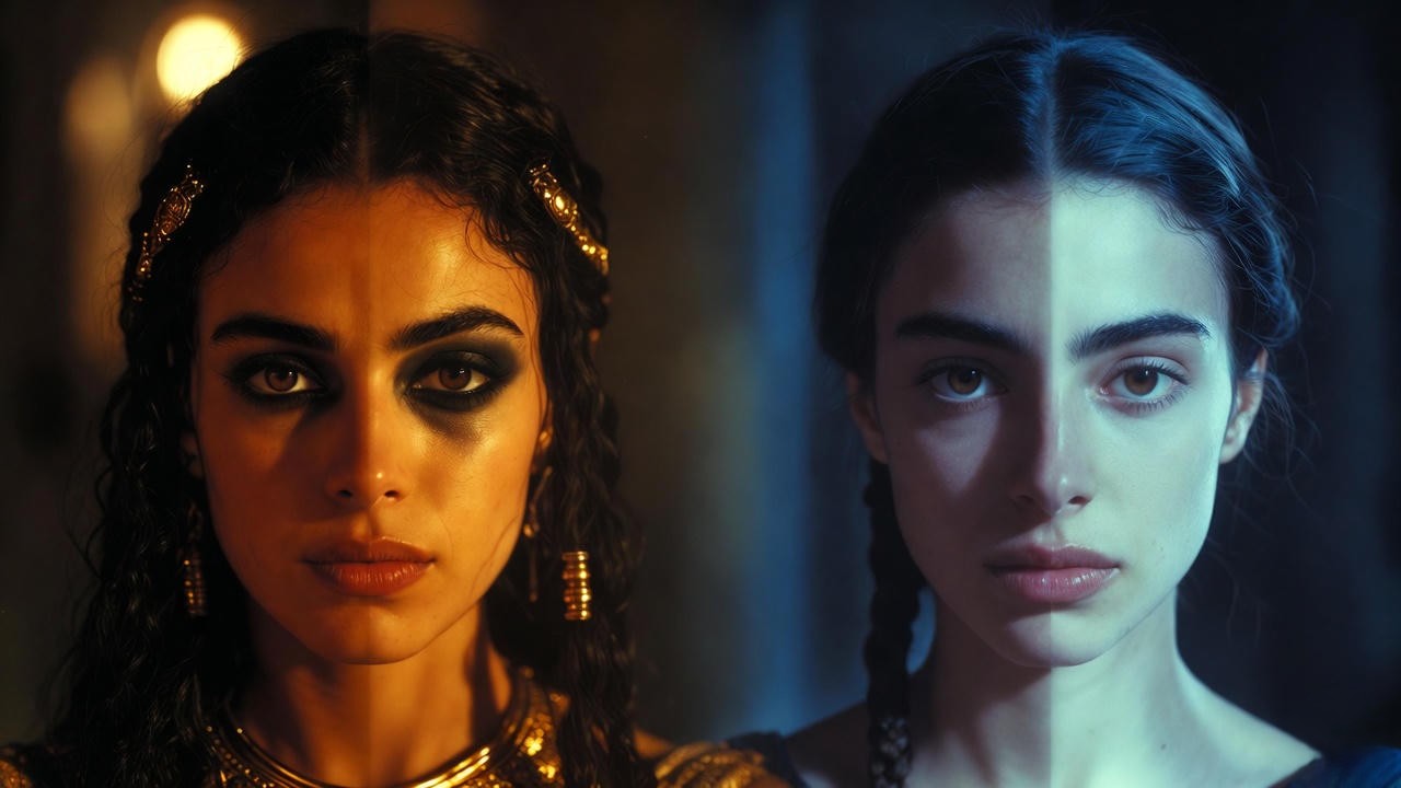 Cleopatra vs Octavia direct visual comparison showing passion versus restraint in Shakespeare’s tragedy