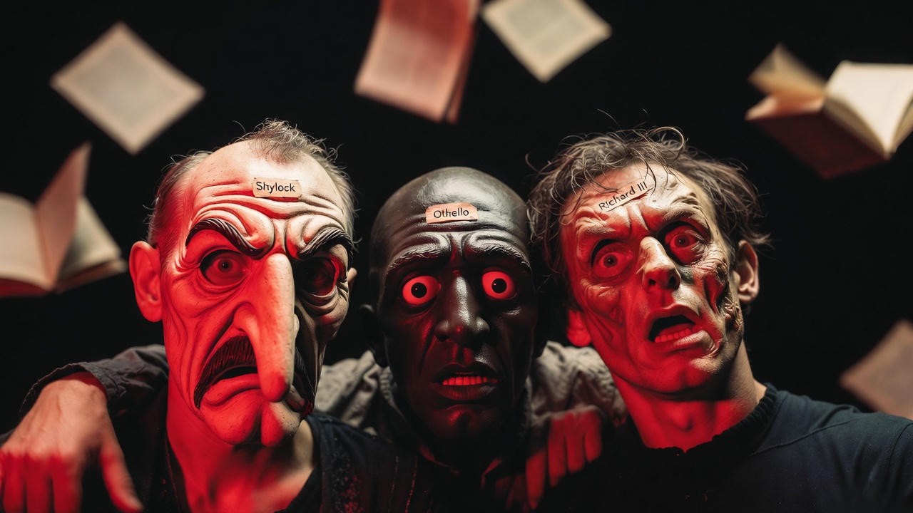 Visual representation of Linda Charnes’ concept of notorious identity in Shakespeare’s villains