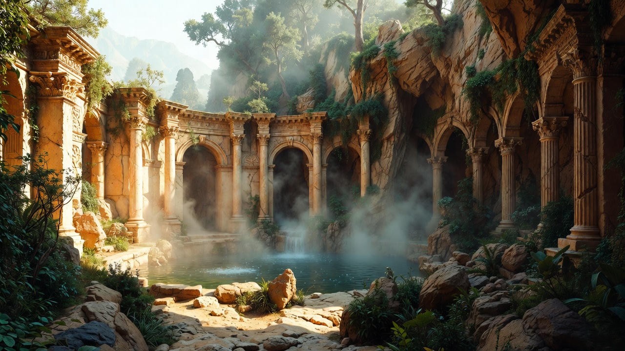 Place this image under the H2 "The Mythological Foundation: Cupid, Diana, and the Unquenchable Torch" (after the subsection on Historical Hot Springs and Symbolic Healing).