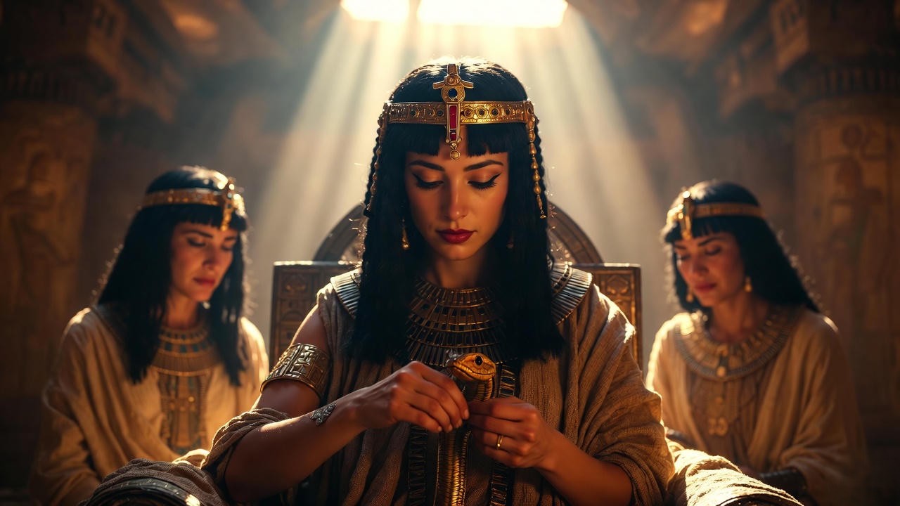 Cleopatra's monumental suicide with the asp in Shakespeare's Antony and Cleopatra