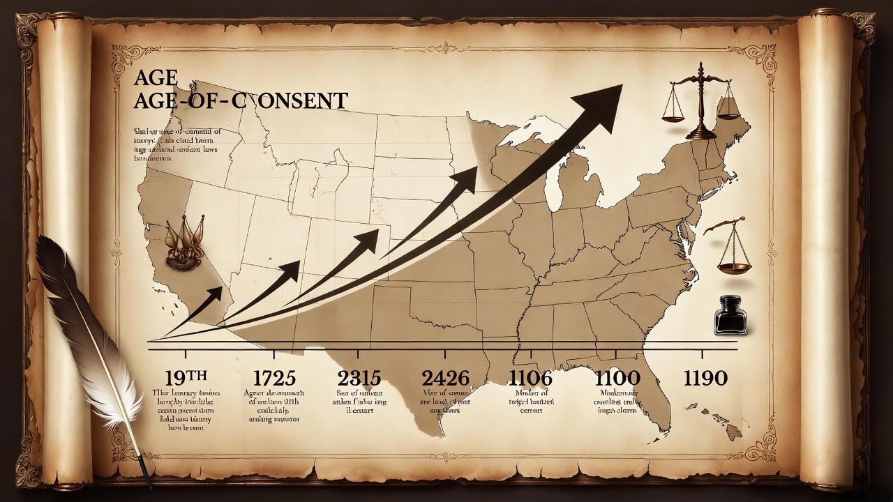 Historical evolution timeline of age-of-consent laws in the United States