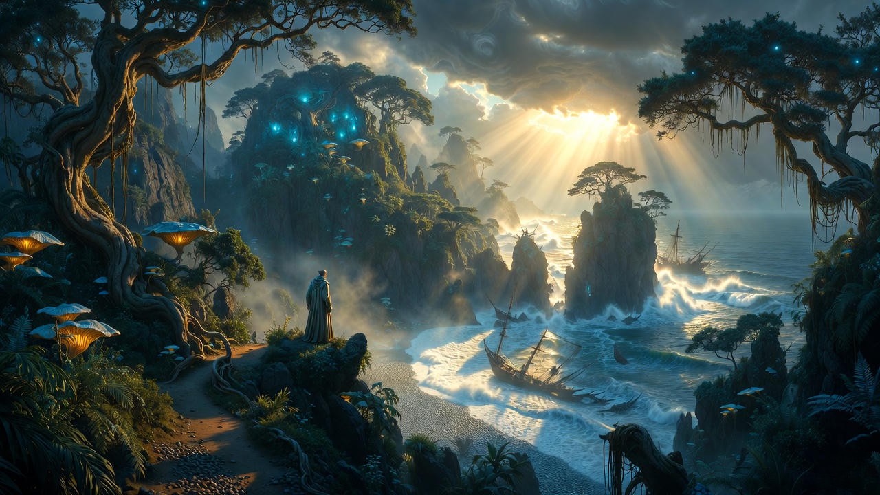 The liberating Forest of Arden in As You Like It, representing pastoral wilderness as a milieu antonym to oppressive court.