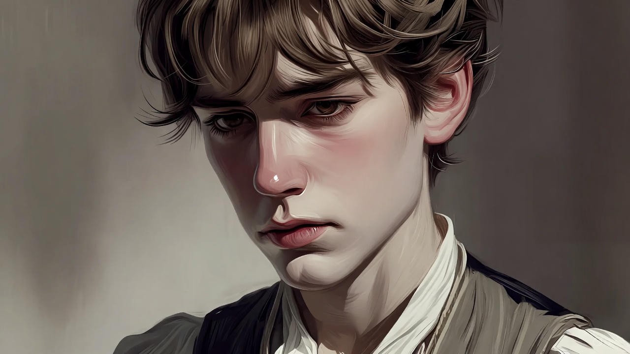 Portrait of Balthasar, Romeo's loyal servant in William Shakespeare's Romeo and Juliet