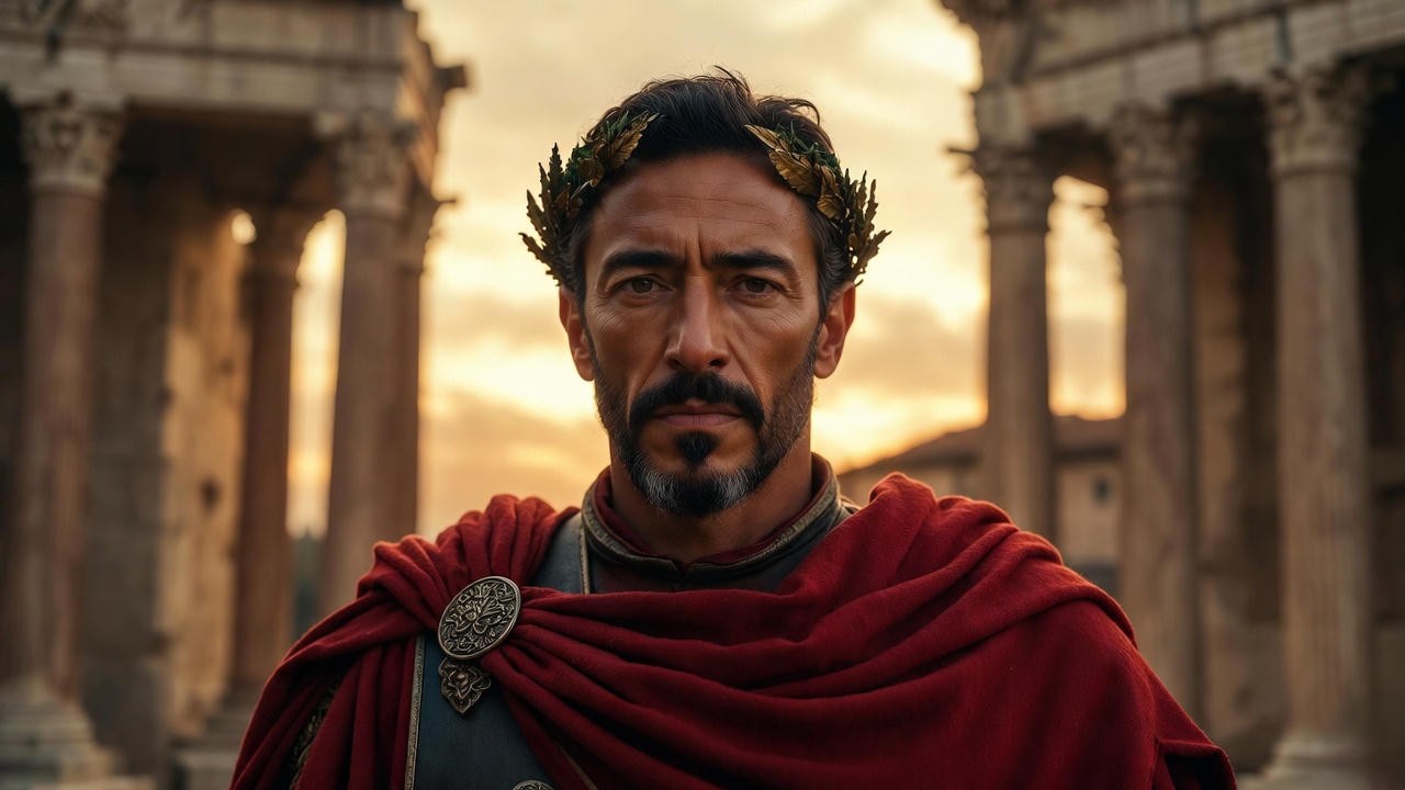 Historical portrait of Mark Antony as a Roman gene