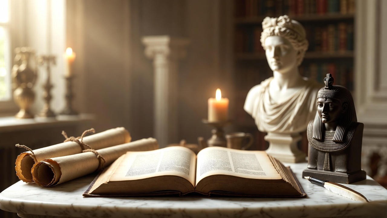 Ancient book of Plutarch's Lives as historical source for Shakespeare's Antony and Cleopatra