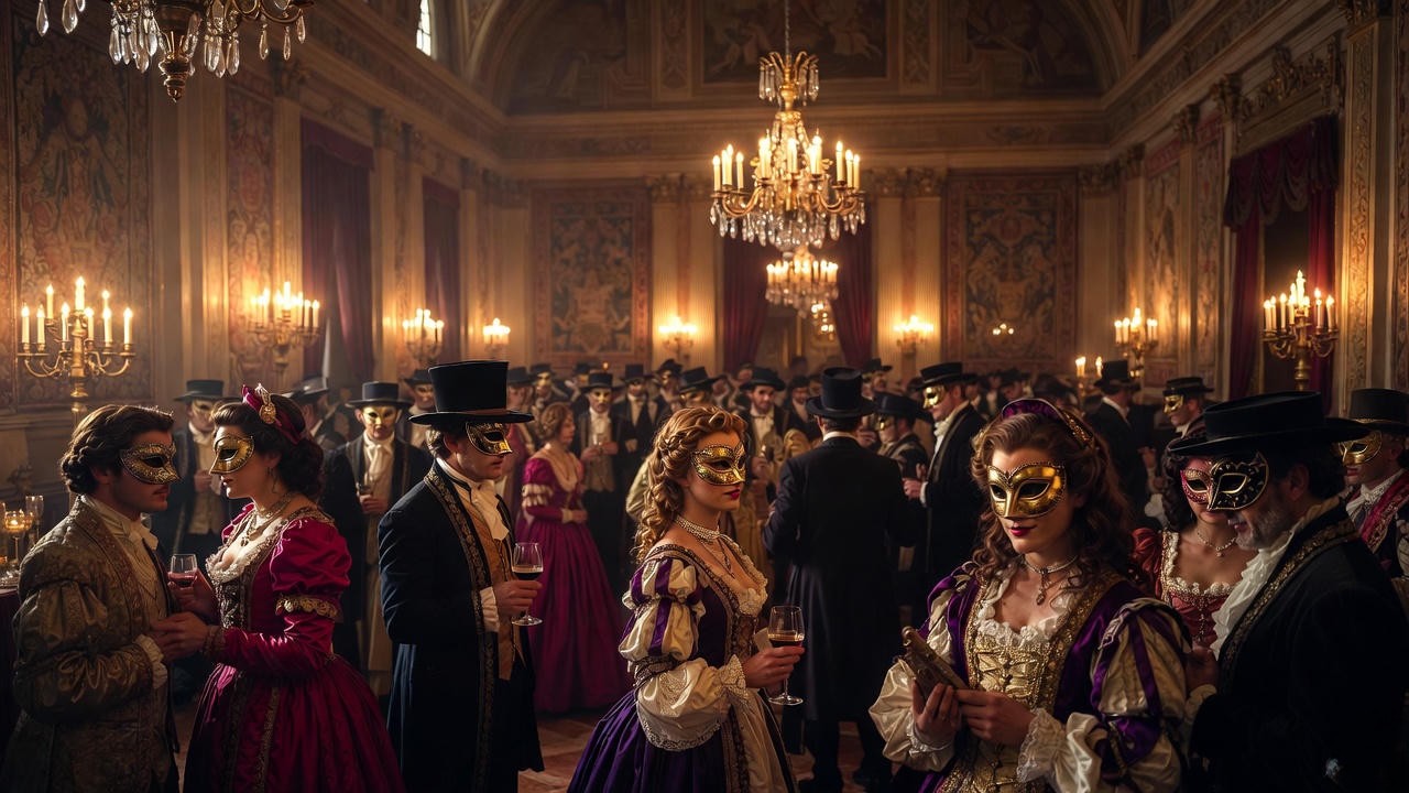 Capulet masquerade ball feast scene from Romeo and Juliet Act 1