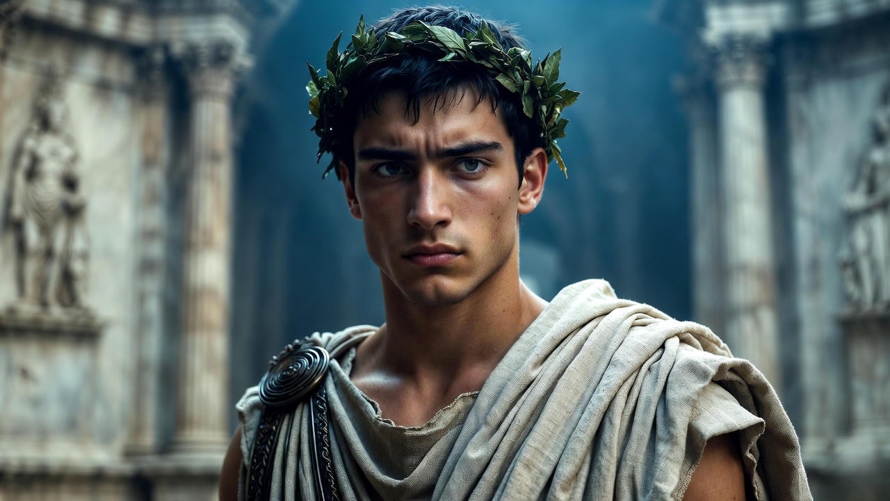 Octavius Caesar, the cold and ambitious counterpart to Antony in Shakespeare's play