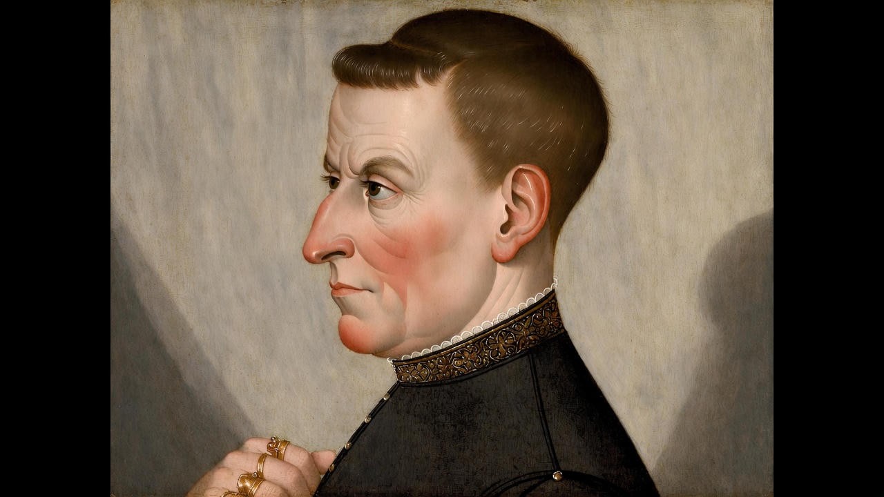 Early 16th-century Royal Collection Henry V portrait in profile, part of the series of English kings