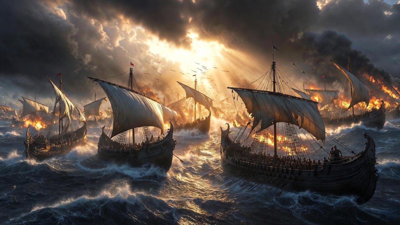 The decisive Battle of Actium in Shakespeare's Antony and Cleopatra tragedy