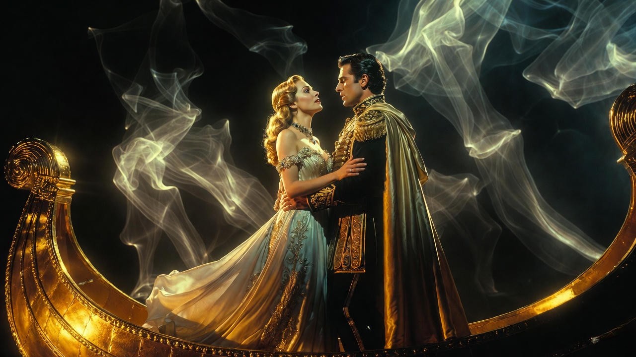 Dramatic scene from Antony and Cleopatra Metropolitan Opera 2025 depicting the lovers' passion on stage.