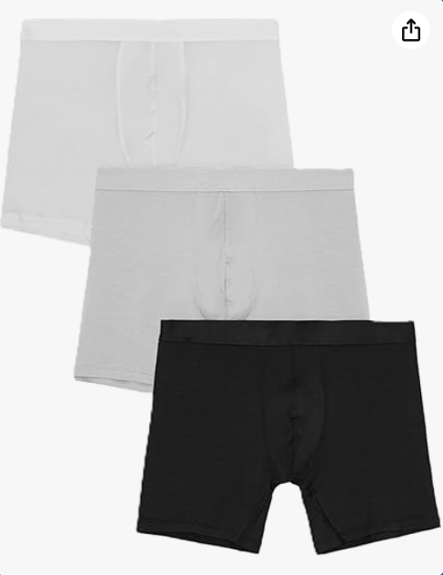 Organic Basics Calzoncillos tipo bóxer prémium de 6 pulgadas para hombre
