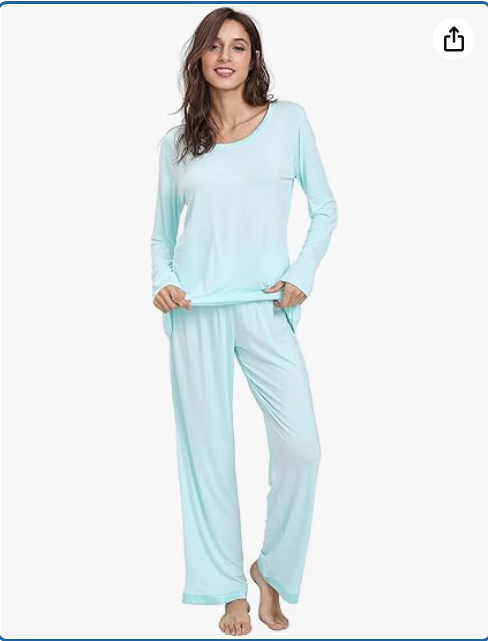 GYS Viscose from Bamboo Women's Pajama Sets Super Soft Long Sleeve Sleepwear Comfy Winter Pjs Sets S-4X
