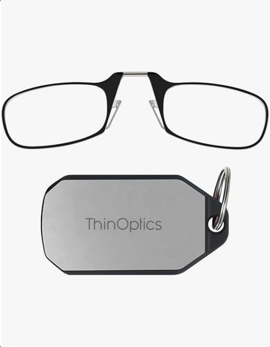 ThinOptics Reading Glasses + Keychain Case | Black Frame, 1.00 Strength Readers - Amazon Bookstore Featured Product (KC1.0BLACKISR)
