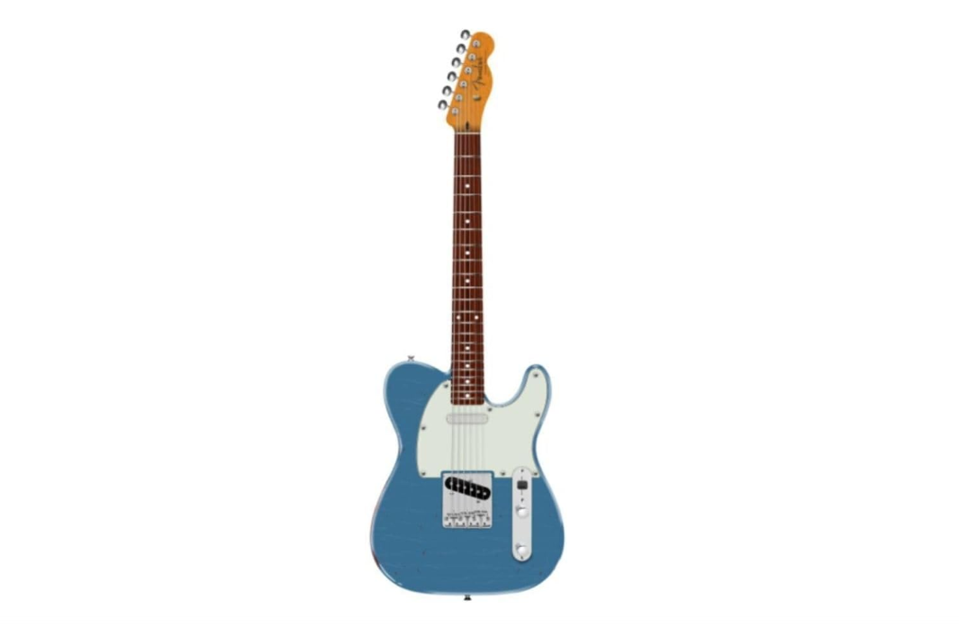 Fender Limited Edition Road Worn Vintera II '60s Telecaster 6-String Right-Handed Electric Guitar with Alder Body and Rosewood Fingerboard (Lake Placid...
