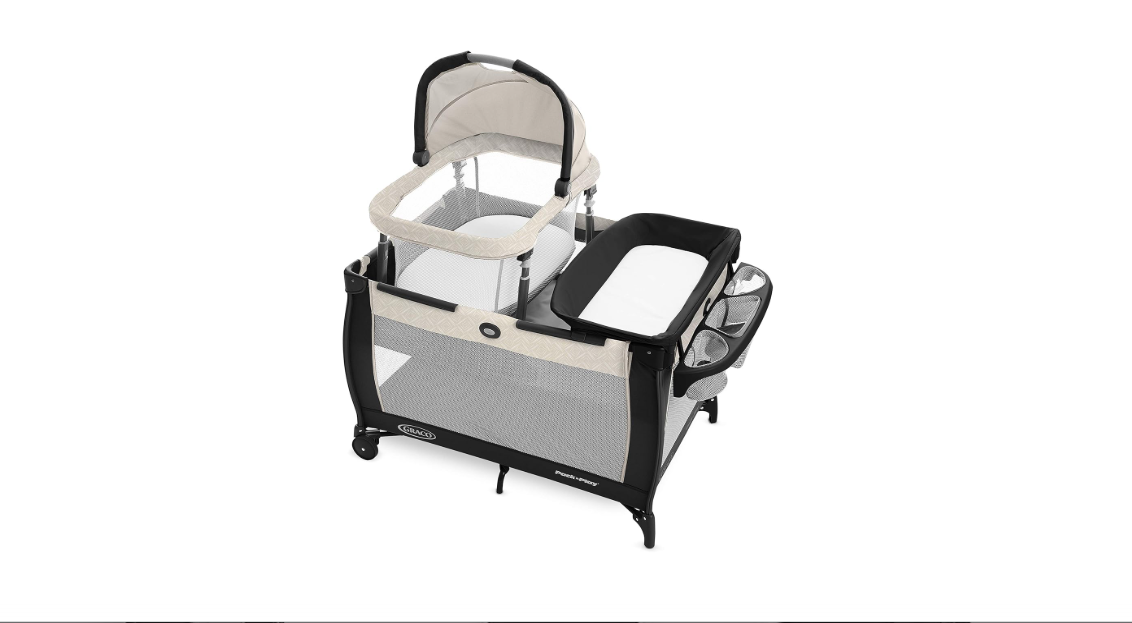 Graco Pack 'n Play Day2Dream Travel Bassinet Playard Features Portable Bassinet Diaper Changer and More (Lo, Lo)