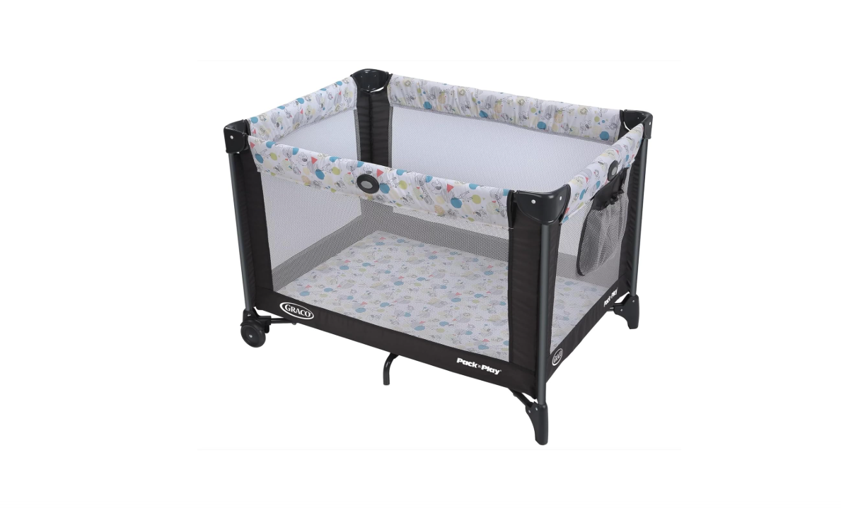 Graco Pack and Play Portable Playard, Push Button Compact Fold, Carnival
