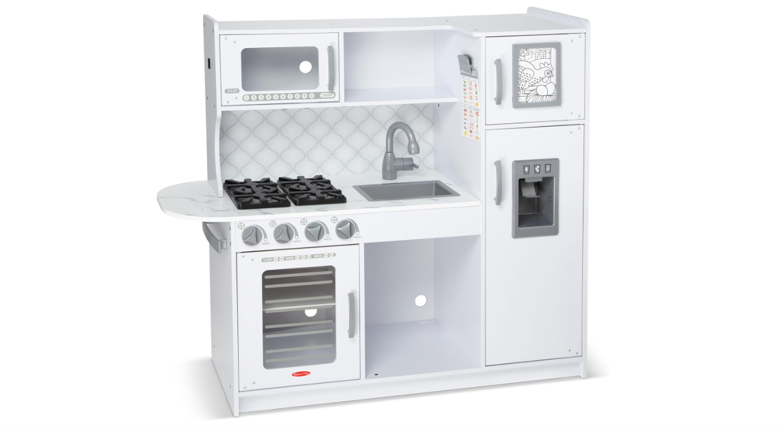 Melissa & Doug Wooden Chef's Kitchen Set for Kids with Play Kitchen Accessories & “Ice” Cube Dispenser, Preschool Learning Toys for Girls &...
