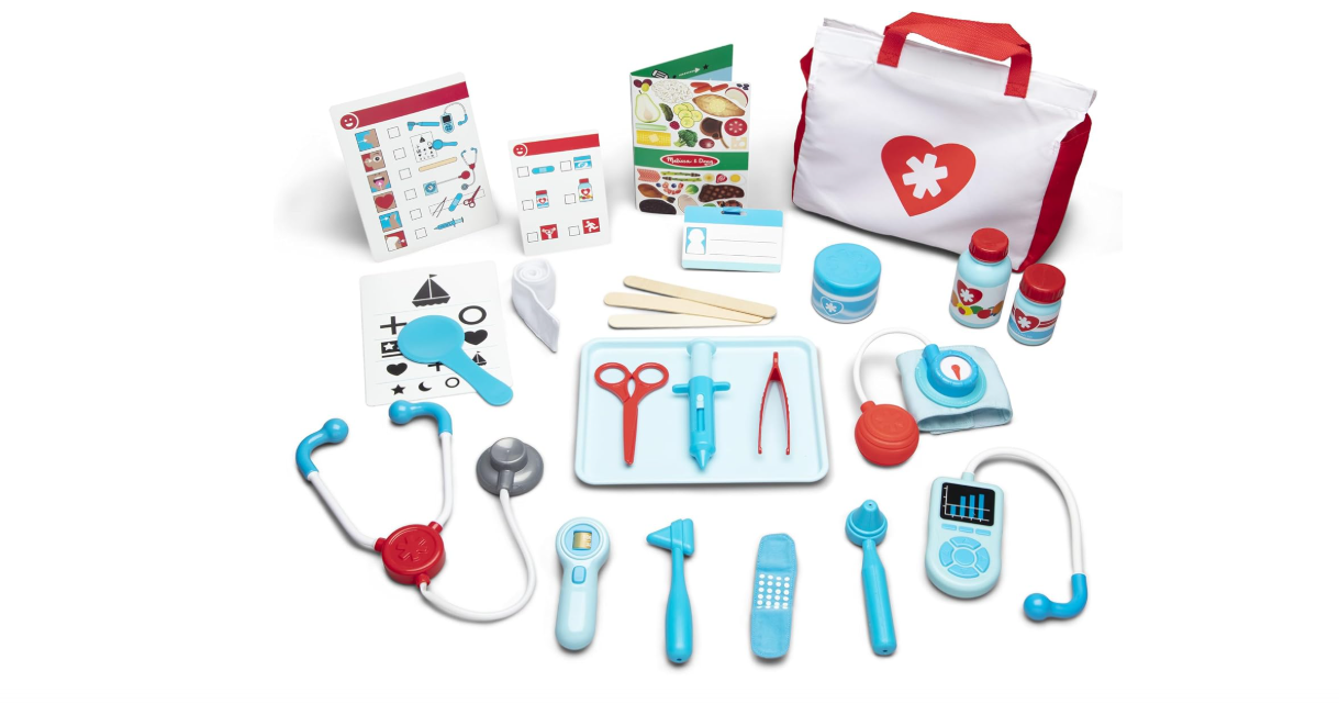 Melissa & Doug Get Well Doctor Kit, 25-Piece Toddler Doctor Play Set, Realistic Pretend Play Toys & Accessories, Preschool Toys for Girls & Boys...
