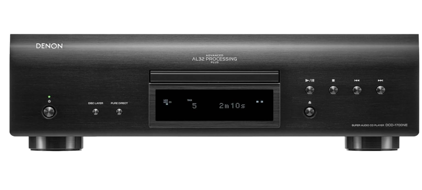 Denon DCD-1700NE SACD Player, CD Players for Home, Ultra-Precision 192 kHz/32 Bit D/A Converter, Vibration-Resistant Design, Supports DSD, FLAC, WAV Files,...
