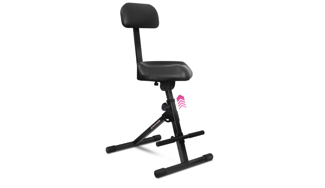 Liquid Stands Guitar Stool Adjustable Stool - Standard Musician Drum Throne with Backrest - Guitar Seat Drum Seat, Musician Chair, Chair for Adults, Kids,... 