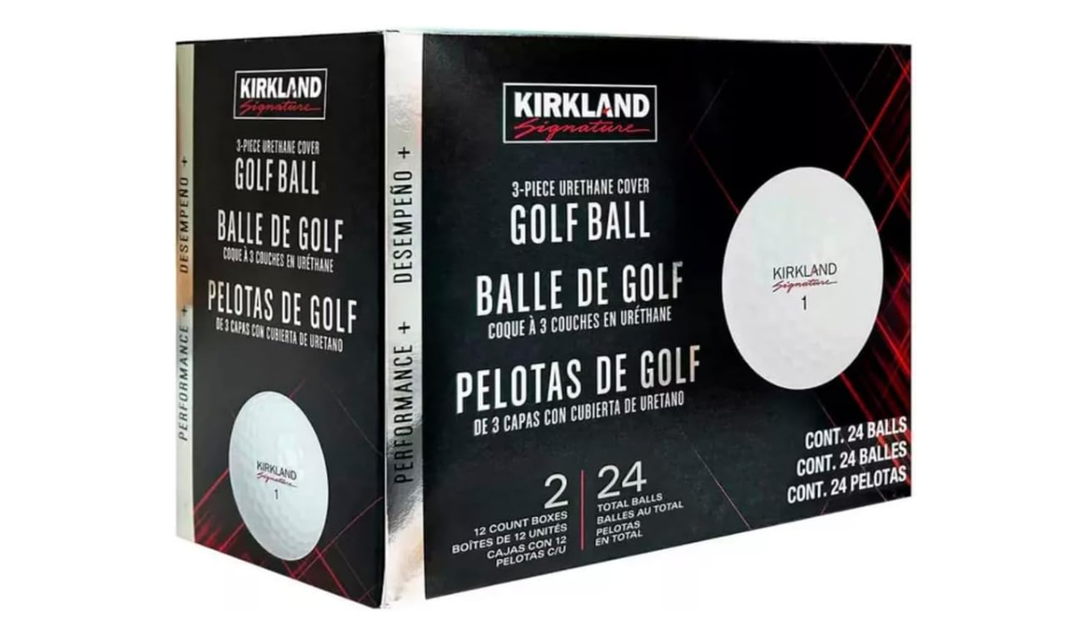 Kirkland Signature V3.0#1654518 Performance Plus 3-Piece Urethane Covered Golf Ball (2 Dozen, 24 Balls)
