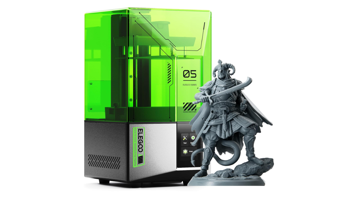ELEGOO Mars 5 Resin 3D Printer with 4K Mono LCD,Automatic Leveling, Desktop 3D Printer with Printing Size of 5.65 × 3.53 × 5.91 inches
