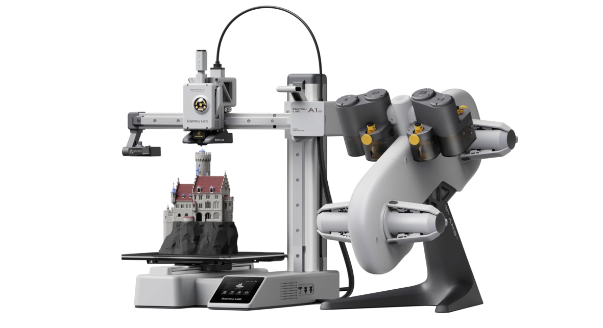 Bambu Lab A1 Mini Combo, A1 Mini 3D Printer and AMS lite, Support Multi-Color 3D Printing, High Speed & Precision, Full-Auto Calibration & Active...
