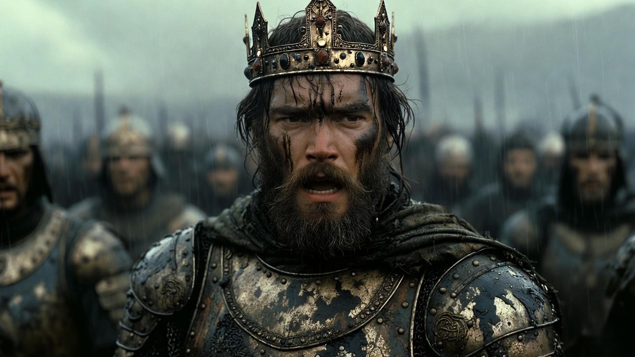 Kenneth Branagh as Henry V delivering the St. Crispin's Day speech in the 1989 film adaptation