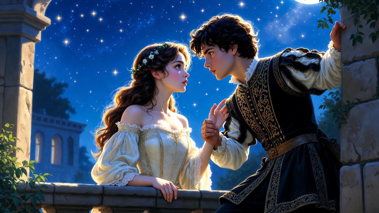 Classic illustration of Shakespeare's young lovers Romeo and Juliet, inspiration for Romeo and Juliet laws