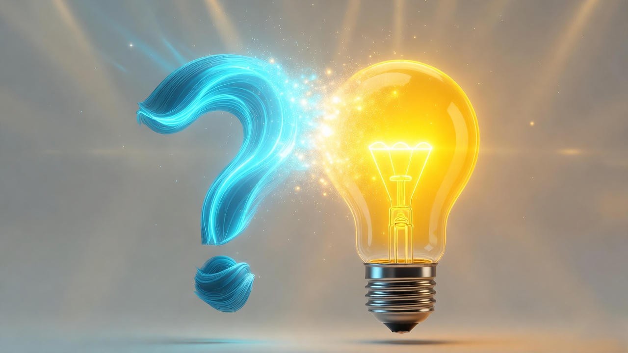 Abstract question mark and lightbulb symbolizing answers to FAQs on Michigan Romeo and Juliet law