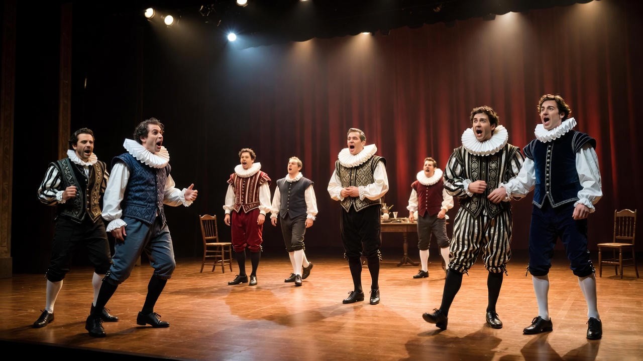 Stage performance of mistaken identities with twins in Shakespeare's The Comedy of Errors