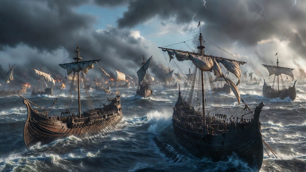 Battle of Actium naval clash – pivotal moment in Shakespeare's Antony and Cleopatra tragedy