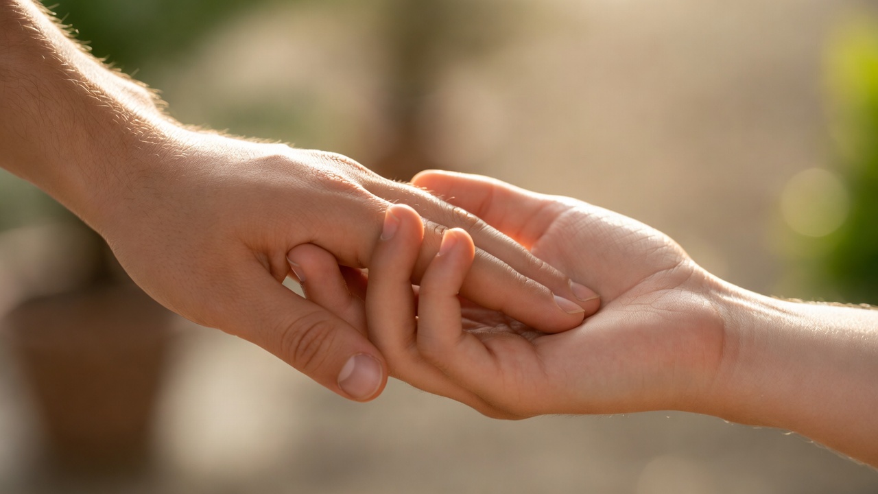 Close-in-age young hands holding symbolizing consensual teenage relationships and legal gray areas