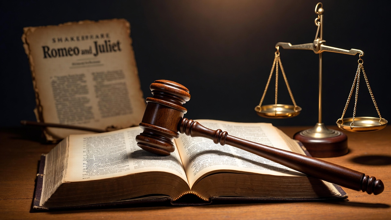 Legal book gavel and scales symbolizing Romeo and Juliet close-in-age exemptions and age gap laws