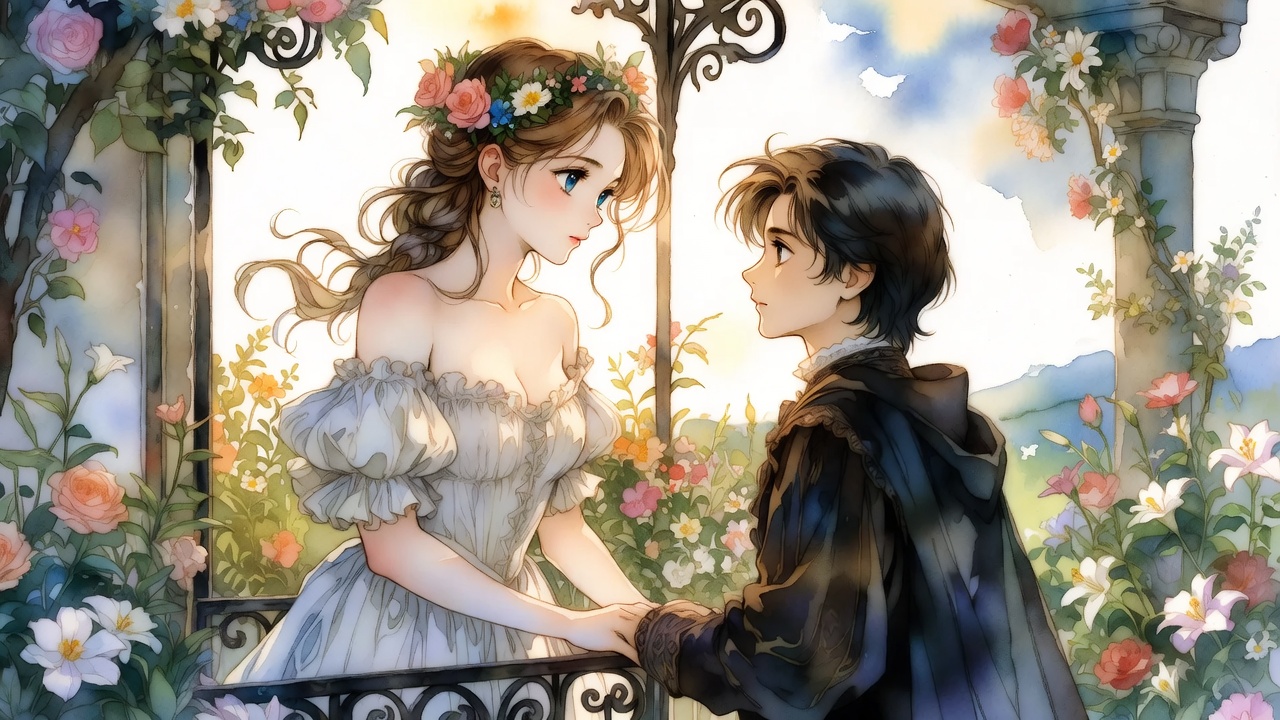 Artistic depiction of Shakespeare's Romeo and Juliet connecting to modern close-in-age legal protections