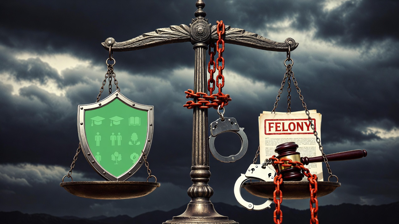 Symbolic illustration of serious penalties for violating Colorado age of consent laws outside Romeo and Juliet exemptions