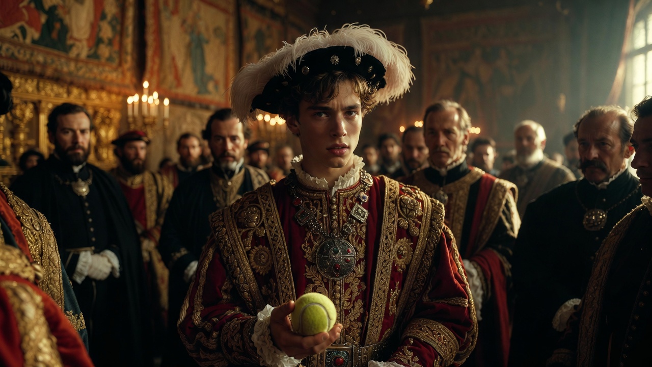 The arrogant Dauphin mocking Henry V with tennis balls in Shakespeare's Henry V