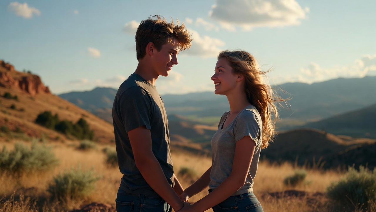 Young teenage couple in Utah landscape illustrating close-in-age relationship scenarios