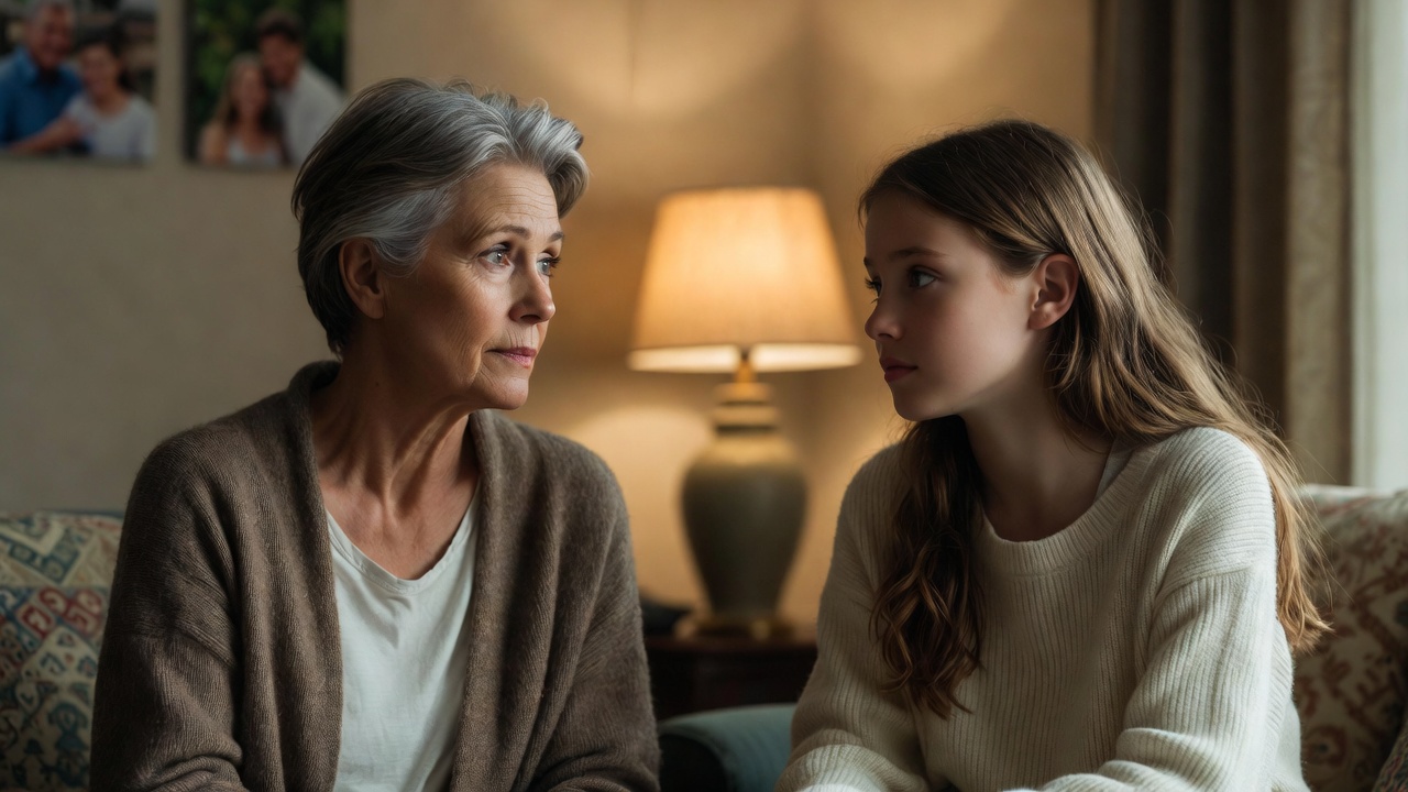 Parent and teen daughter having serious conversation about relationships and Utah laws